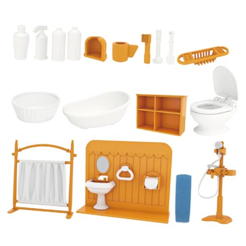 BESTonZON 1satz Miniatur Puppenhaus Badezimmer Set Aus Teiliges Zubehör Für Kreative Rollenspiele Und -projekte Für Junge Mädchen Und Puppenliebhaber von BESTonZON