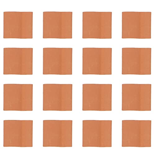 BESTonZON 1 Satz Mini rote Fliese hühner kinderknallzeug Sandtischszene miniaturhaus Miniaturziegel Herd Feengarten Zubehör Fliesen Ziegelspielzeug Ziegelmodell Ton Brown von BESTonZON