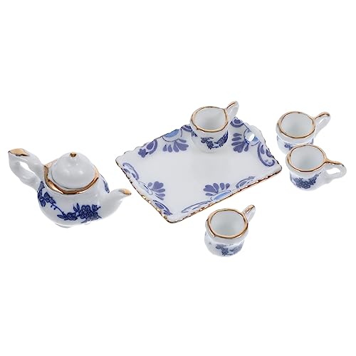 BESTonZON 1 Satz Mini-teeservice Aus Keramik Miniatur Künstlich Tiny House-Accessoires Tun So, Als Ob Sie Hätten Mini-küchenzubehör Mini-teetasse von BESTonZON