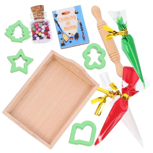 BESTonZON 1 Satz Miniatur-Backform Puppenhaus kochgeschirr bastelzeug Vielseitige Backwerkzeuge spielzeuge Küchenutensilien-Set Mini-Hausbackwerkzeuge Mini Hausbacken Plastik Green von BESTonZON