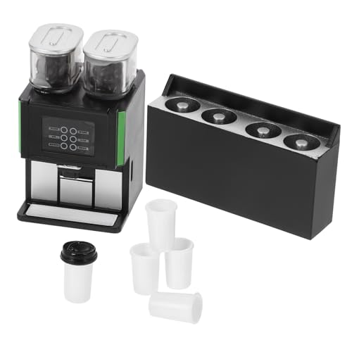 BESTonZON 1 Satz Miniatur-Kaffee Maschine Kaffeekocher Espressomaschine Dekoration Kaffeekapselmaschine Kaffeevollautomaten Kaffeemaschine Espressotassen Plastik Black von BESTonZON
