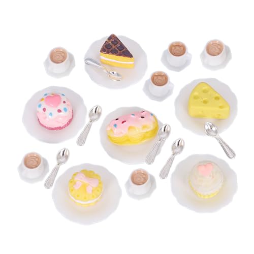 BESTonZON Miniatur-küchenzubehör-Set Maßstab 1:12 Miniatur-Kaffee-/teetassen Mini-lebensmittelspielzeug Für Die Puppenhausdekoration Realistische Miniaturtassen 24-teiliges Set von BESTonZON
