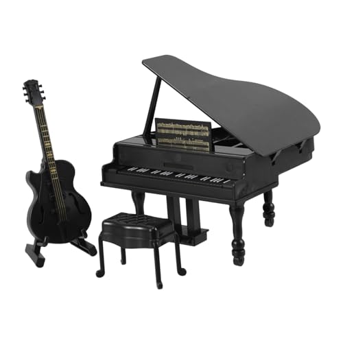 BESTonZON 1 Satz Miniatur-Musikinstrument Miniatur-Spielzeughaus Puppenhausklavier Mini-Klavier Klavier Set Musikalische Puppenhaus Deko Mini-Piano-Skulptur winzige Gitarre Plastik BESTonZON 1 Satz Miniatur-Musikinstrument Miniatur-Spielzeughaus Puppenhausklavier Mini-Klavier Klavier Set Musikalische Puppenhaus Deko Mini-Piano-Skulptur winzige Gitarre Plastik von BESTonZON