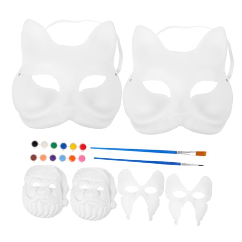 BESTonZON 1 Satz Outdoor-Freizeit- -Graffiti-Gesichts-Make-up-DIY-weiße Embryo-Pappmaché- halloween masken halloweenmaske Fee Haarnadel Quaste unbemalte leere weiße BESTonZON 1 Satz Outdoor-Freizeit- -Graffiti-Gesichts-Make-up-DIY-weiße Embryo-Pappmaché- halloween masken halloweenmaske Fee Haarnadel Quaste unbemalte leere weiße von BESTonZON