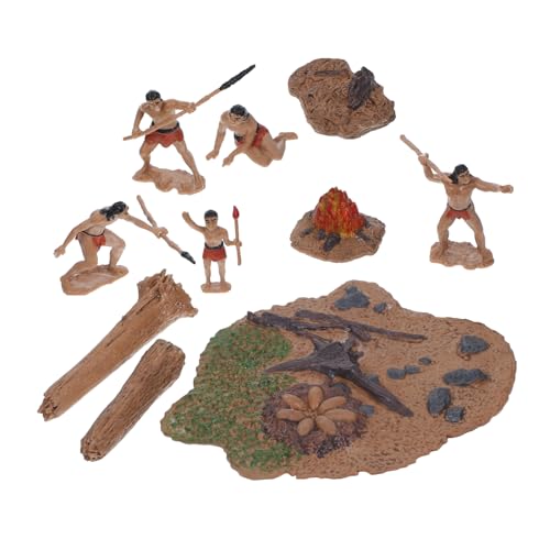 BESTonZON 1 Satz Primitive Lebensszenen winzige Menschenfiguren Modell Männer kleine Figuren für kleine Menschen Figuren Mikrolandschaftsornamente Miniatur-Primitivmensch Plastik von BESTonZON