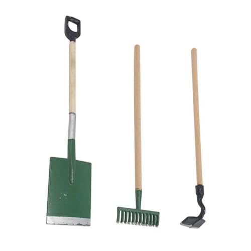 BESTonZON 1 Satz Puppenhaus-Gartenarbeit Miniaturgartenwerkzeuge saftige Werkzeuge gartenwerkzeug gartengeräte Puppenhausverzierungen Mini-Gartenwerkzeug- Holz Green von BESTonZON