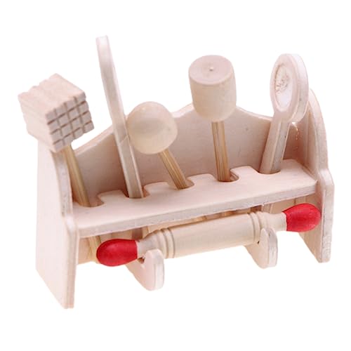 BESTonZON 1 Satz Puppenhaus-Miniatur-Essens- und Spielszene Dekoration Schlafzimmer Living Room Decoration Miniatures interessante Mini-Hausdekoration interessantes Miniaturmodell hölzern von BESTonZON