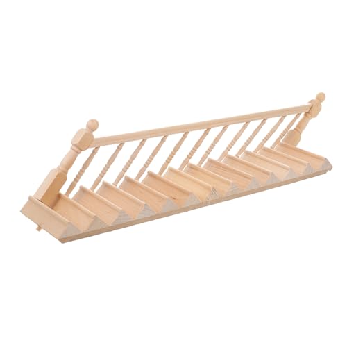 BESTonZON 1 Satz Puppenhaus Treppengeländer Miniatur-vitrinenregal Puppenhaus-miniaturmöbel Treppen Für Puppenhaus Spielhauszubehör Mini-treppenmodell DIY Zubehör Holz BESTonZON 1 Satz Puppenhaus Treppengeländer Miniatur-vitrinenregal Puppenhaus-miniaturmöbel Treppen Für Puppenhaus Spielhauszubehör Mini-treppenmodell DIY Zubehör Holz von BESTonZON