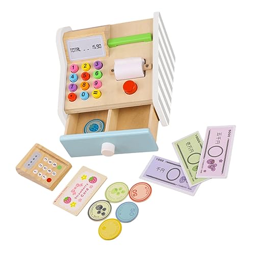 BESTonZON 1 Satz Registrierkasse Simulation Supermarkt Kassierer Frühpädagogisches Kassenspielzeug Simulationspädagogisches Bildungsspielzeug Hölzern BESTonZON 1 Satz Registrierkasse Simulation Supermarkt Kassierer Frühpädagogisches Kassenspielzeug Simulationspädagogisches Bildungsspielzeug Hölzern von BESTonZON