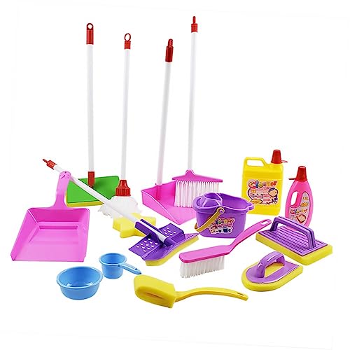 BESTonZON 1 Satz Reinigungsspielset Reinigung Von Spielsachen Für Reinigungsgeräte Für Reinigungsgeräte Für Spielhäuser Plastik Colorful von BESTonZON
