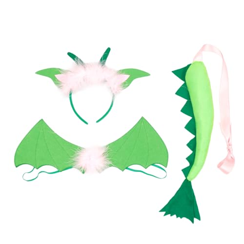 BESTonZON 1 Satz Requisiten Flügel Kostüm Dinosaurier-Cosplay-Kostüm Jungenkostüm halllowen wampir Halloween weihnac -Dinosaurier-Kostüm-Stütze Flügelkinder des Flugsauriers Vlies Rosa von BESTonZON