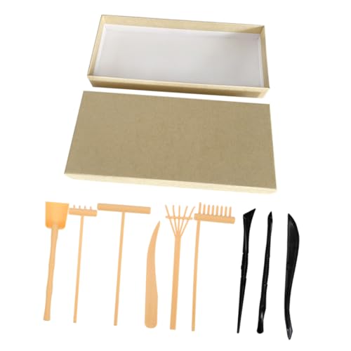 BESTonZON 1 Satz Sandrechen Basteln Mit Gartenharken Tisch-Mini-rechen Sandwerkzeuge Kleiner Rechen Für Den Garten Gartengeräte Für Den Schreibtisch Japanisches Tischrechen Plastik von BESTonZON