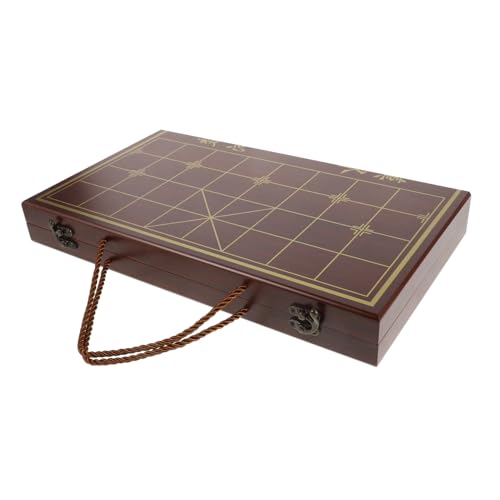 BESTonZON 1 Satz Schachkasten Chinesische Dame Reisespiel Schachbrett Chinesisches Schach Reiseschach Hölzern Light Brown von BESTonZON