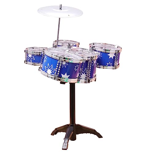 BESTonZON 1 Satz Schlagzeug- Spielzeuge Musikinstrumente Jazz-Drum- Musikalische Trommel Musikspielzeug Für Blue Rostfreier Stahl BESTonZON 1 Satz Schlagzeug- Spielzeuge Musikinstrumente Jazz-Drum- Musikalische Trommel Musikspielzeug Für Blue Rostfreier Stahl von BESTonZON