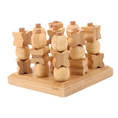 BESTonZON 1 Satz Schwerkraft Verbindet Vier Magnetisches Spiel Planke Wandspiel Tischplatte Stapelspiel Spiele Zappeln Xo-Spiel Zehenspiel -Toe-brettspiel Hölzern von BESTonZON