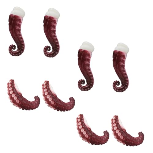 BESTonZON 1 Satz Simulierte Oktopus-schnurrhaare Gamecontroller-Halterung Oktopus-tentakel Halterung des Menschlichen Körpers -tentakelfinger Kittel Tragbare Halterung PVC Rot von BESTonZON