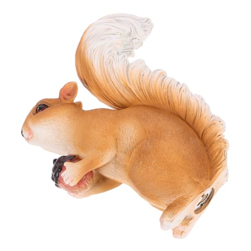 BESTonZON 1 Satz Simulierter Kleiner Eichhörnchen -Anhänger Simulation realistischer Eichhörnchenfiguren Desktop-Eichhörnchen-Dekoration Eichhörnchendekoration Harz von BESTonZON