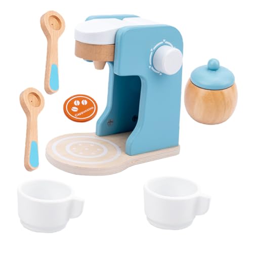 BESTonZON Küchenspielzeug Aus Naturholz Für Kinder Spielmaschine Für Kinder Mit Toaster Aus Holz Rolle Für Kleinkinder Spielzeug Zur Der Feinmotorik von BESTonZON