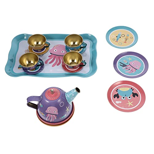 BESTonZON Teeservice-Spielzeug Für Mädchen Kinderteeservice 1 Set Spielset Teeservice Metalldose Kinder So Tun Als Ob von BESTonZON