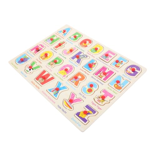 BESTonZON 1 Satz Spanisches Lernpuzzle Intelligentes Holzpuzzle für Kleinkinder mit Bunten Formen Sprachfähigkeiten und Beobachtungskompetenz von BESTonZON