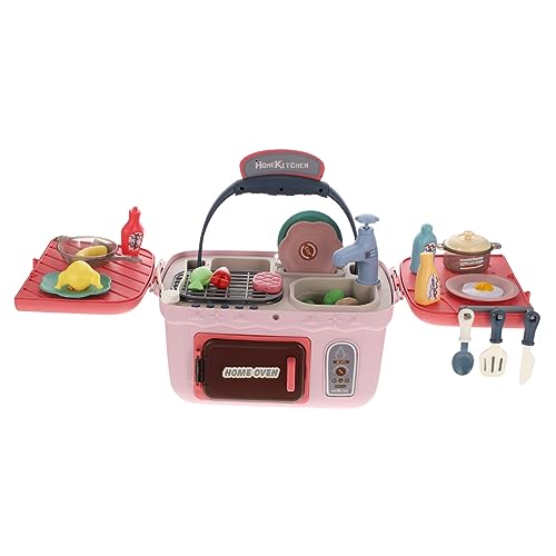 BESTonZON 1 Satz Spielhaus Kind Vorgeben Kochen Essen Simulation Küchenspielzeug Grillspielzeug Picknick- Koffer Küchenspielzeug Simulationsbesteck Rosa Plastik BESTonZON 1 Satz Spielhaus Kind Vorgeben Kochen Essen Simulation Küchenspielzeug Grillspielzeug Picknick- Koffer Küchenspielzeug Simulationsbesteck Rosa Plastik von BESTonZON