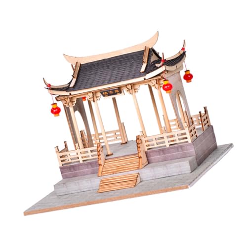 BESTonZON 1 Satz Spielzeug die chinesen Modellbau geschke kucheltier Security Spielset aus Holz 3D-Puzzles aus Holz Modelle Brücke zusammengebautes Modell Gebäudemodell hölzern China Papier von BESTonZON
