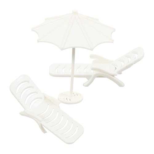 BESTonZON 1 Satz Sun Regenschirm Beach Stuhl Set Set Mini-Strandkorb mit Mikrolandschaft Mini-Ornament Puppenstuhl Mini -Hausdekoration Mini- Stuhlmodell Abs Weiß BESTonZON 1 Satz Sun Regenschirm Beach Stuhl Set Set Mini-Strandkorb mit Mikrolandschaft Mini-Ornament Puppenstuhl Mini -Hausdekoration Mini- Stuhlmodell Abs Weiß von BESTonZON