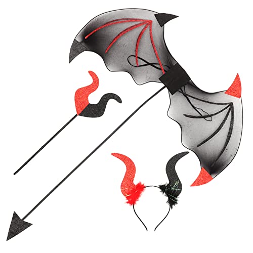 BESTonZON 1 Satz Teufelsflügel Halloween-flügel-Requisite Teufel Kostüme Zubehör Ranger Sensenmann Drachenhörner Kostüm Flügel Hörner Kostüm Halloween Accessoire Schläger Dinosaurier Plastik BESTonZON 1 Satz Teufelsflügel Halloween-flügel-Requisite Teufel Kostüme Zubehör Ranger Sensenmann Drachenhörner Kostüm Flügel Hörner Kostüm Halloween Accessoire Schläger Dinosaurier Plastik von BESTonZON