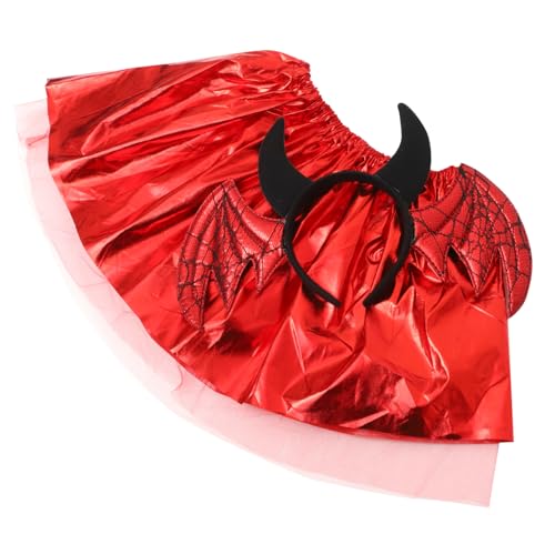 BESTonZON 1 Satz Teufelsrock-Anzug Cosplay-Stirnband für Halloween Stier Halloween Kopfschmuck Halloween Kopfbedeckung Haarband Halloween Kostümstirnbänder Halloween-Fledermaus-Haarbänder von BESTonZON