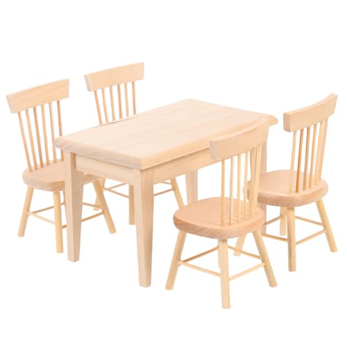 BESTonZON 1 Satz Tisch- und Stuhlmodell Kabine Esstisch Mini-Vers-Küche Korbstuhl holzstuhl puppenstubenmöbel Holzmodell Tischmodell Miniaturstühle Miniaturmöbel Mini-Stuhl-Modell BESTonZON 1 Satz Tisch- und Stuhlmodell Kabine Esstisch Mini-Vers-Küche Korbstuhl holzstuhl puppenstubenmöbel Holzmodell Tischmodell Miniaturstühle Miniaturmöbel Mini-Stuhl-Modell von BESTonZON