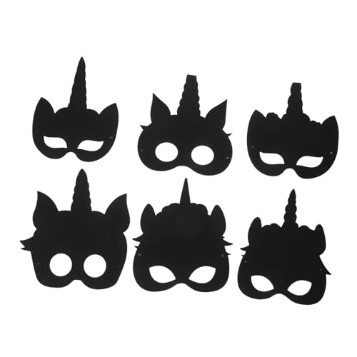 BESTonZON 1 Satz Unicorn Diy Scratch Mask Teiliges für Kreative für Halloween Partys und Festlichkeiten Fördert Kreativität und Hand Auge Koordination BESTonZON 1 Satz Unicorn Diy Scratch Mask Teiliges für Kreative für Halloween Partys und Festlichkeiten Fördert Kreativität und Hand Auge Koordination von BESTonZON