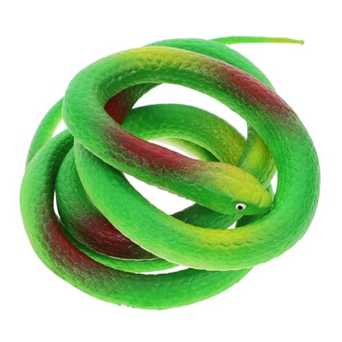 BESTonZON 1 Satz Verdammte Spielzeugschlange Rasenkante Schlangenspielzeug Schlangenfigur Künstliches Schlangenornament Simulation Tiermodell Desktop-schlangendekoration Green PVC von BESTonZON