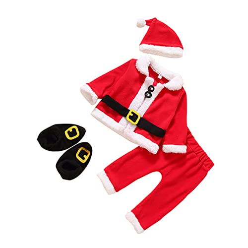 BESTonZON 1 Satz Vierteiliges Weihnachtsset -Maskerade-Outfit Kinderfest-Outfit Weihnachts-Cosplay-kostüm Weihnachtsanzug Kinderkleidung Weihnachtskleidung Weihnachtsbedarf Baumwolle BESTonZON 1 Satz Vierteiliges Weihnachtsset -Maskerade-Outfit Kinderfest-Outfit Weihnachts-Cosplay-kostüm Weihnachtsanzug Kinderkleidung Weihnachtskleidung Weihnachtsbedarf Baumwolle von BESTonZON
