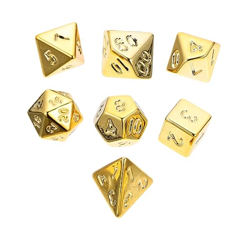 BESTonZON 1 Satz Würfel Brettspiel-Requisite Spiel-Requisiten Unterhaltungszubehör Golden Acryl von BESTonZON