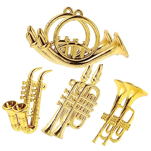 BESTonZON 1 Satz Zubehör für Puppenhäuser Miniatures sammlerstücke spielsachen spielwaren Toys Miniaturgeige kleine Geige Haushaltsgerätemodell Miniaturmodell Plastik Golden von BESTonZON