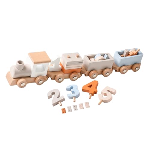 BESTonZON Holzeisenbahn-spielzeug Frühes Lernspielzeug Für Kinder Zahlenlernen & Spielzeug & Kompakt BESTonZON Holzeisenbahn-spielzeug Frühes Lernspielzeug Für Kinder Zahlenlernen & Spielzeug & Kompakt von BESTonZON