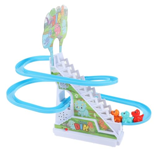 BESTonZON 1 Satz Zum Treppensteigen Raupe Musikspielzeug Elektrisches Treppensteigspielzeug Schienenrutsche, Treppenspielzeug Kinderrutsche Musical Babys Tierspielzeug Plastik von BESTonZON