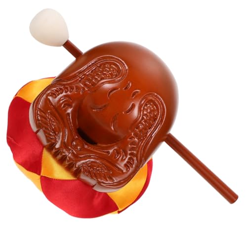 BESTonZON 1 Satz buddhistisches Musikinstrument buddhistisches Instrument Buddha Muyu Musikversorgung Schlaginstrumente Kinderspielzeug Holzklopfer mit Stock Instrumentenversorgung Stoff von BESTonZON