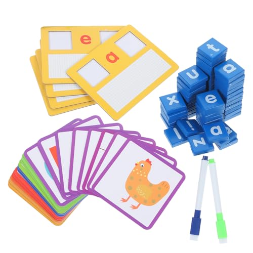 BESTonZON 1 Satz englisches Alphabet interaktives wortspiele Buchstaben rätselspiel Puzzlespiel Buchstabenblock Lernen pädagogisches Werkzeug für hölzern von BESTonZON