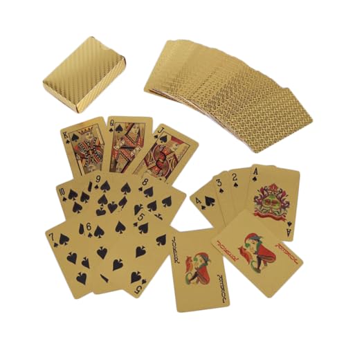 BESTonZON Pokerkarten Goldfolie Glänzend Für Familienspaß Pokerdeck Spielzeug Bürounterhaltung BESTonZON Pokerkarten Goldfolie Glänzend Für Familienspaß Pokerdeck Spielzeug Bürounterhaltung von BESTonZON