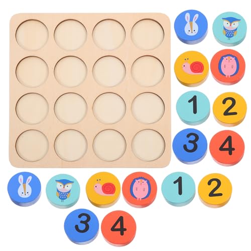 BESTonZON 1 Satz hölzerne Peg -Brett Holz Arithmetik-Sudoku Sudoku-Spiel für Sudoku- zum Lernen von Arithmetik Sudoku-Spiel Schach Ball-Sudoku Steckbrett von BESTonZON