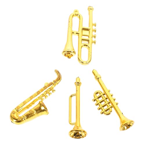 BESTonZON 1 Satz klassisches Musikinstrument Miniatur-Puppenhausmodell Mini-Häuser Musikalisches Zubehör Dekorative Musikinstrumente Mini- - Mini-Musikinstrument Golden von BESTonZON