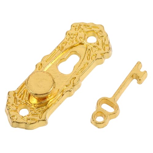 BESTonZON 1 Satz puppenhaus türschloss Miniatur Puppenhaus-Haustür Puppenhauszubehör Legierung Golden BESTonZON 1 Satz puppenhaus türschloss Miniatur Puppenhaus-Haustür Puppenhauszubehör Legierung Golden von BESTonZON