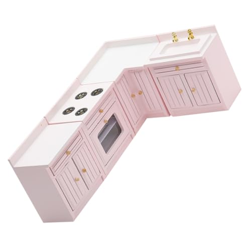 BESTonZON 1 Satz puppenhausküche vierteiliges Set Häuser Miniatur küchenspielzeug für Kitchen Toys for Kitchen Sinks Küchenspielhaus aus Holz Mini-Schreibtischmöbel hölzern Rosa BESTonZON 1 Satz puppenhausküche vierteiliges Set Häuser Miniatur küchenspielzeug für Kitchen Toys for Kitchen Sinks Küchenspielhaus aus Holz Mini-Schreibtischmöbel hölzern Rosa von BESTonZON