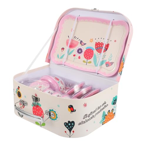 BESTonZON 1 Satz -teeservice Essenszubehör Tu So, Als Würdest Du Teezeit Für Kleine Mädchen Hausspielzeug Rosa Weißblech BESTonZON 1 Satz -teeservice Essenszubehör Tu So, Als Würdest Du Teezeit Für Kleine Mädchen Hausspielzeug Rosa Weißblech von BESTonZON