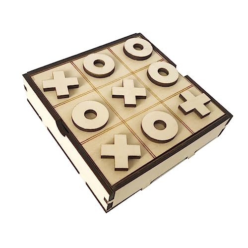 BESTonZON Zehenspiel-Set Aus Holz – Tictactoe-Spiel Für Kinder Strategie-brettspiel Einfach Zu Spielen Und Aufzubewahren von BESTonZON