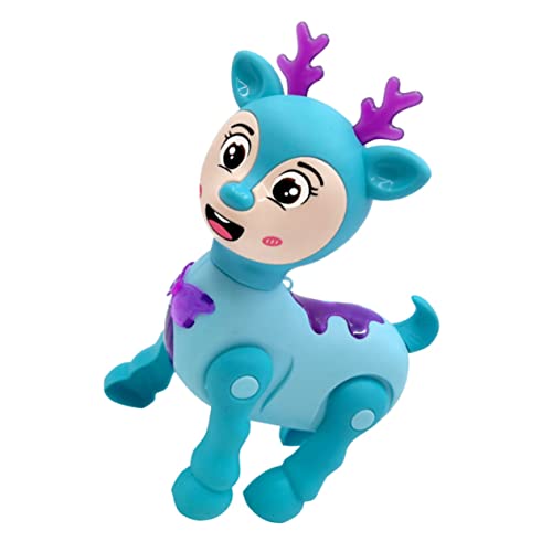BESTonZON 1 Satz zum Laufen an der Leine benutzerdefinierte Spielzeuge Figuren Gans adventsgeschenke Animal Toys Musikspielzeug Kleinkind Hirsch Plastik Sky-Blue von BESTonZON