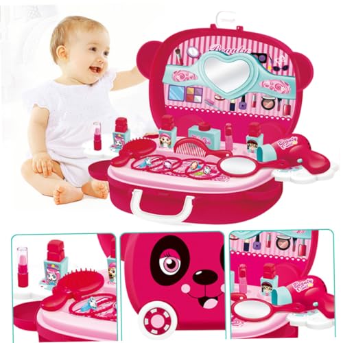 BESTonZON 1 Schachtel Schminkkoffer Set Rosa Simulations Kosmetikspielzeug für Mädchen Langlebig und Sicher mit Abgerundeten Ecken Fördert Aufbewahrung und Rollenspiel für Eltern von BESTonZON