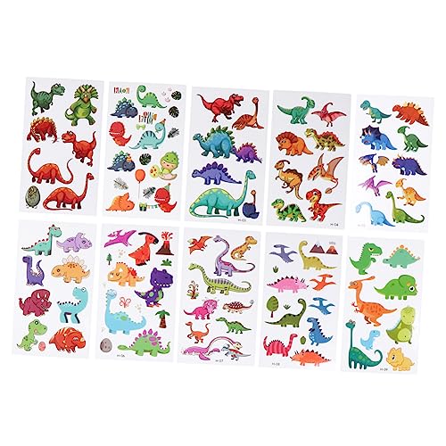 BESTonZON 1 Set 20 Blätter Hintergrund Wandaufkleber Für Kinderaufkleber Cartoon Aufkleber Kreative Wandaufkleber Entfernung Wandaufkleber Dinosaurier Aufkleber von BESTonZON