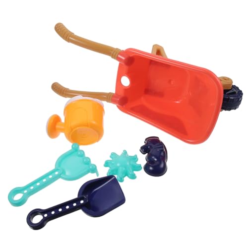 BESTonZON Kinder Strand Spielzeug 6 Stück Spielset Strand Eimer Schubkarre Sand Spielzeug Zufällige Farbe von BESTonZON